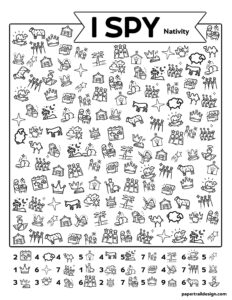 Free Printable Nativity I Spy Activity - Paper Trail Design