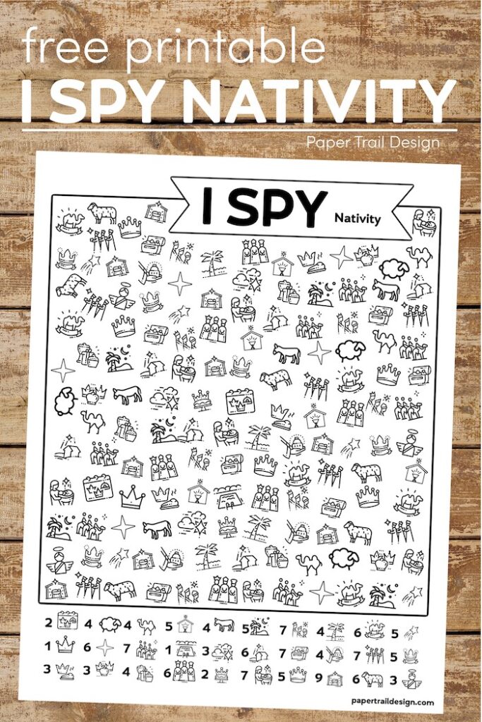 Free Printable Nativity I Spy Activity - Paper Trail Design