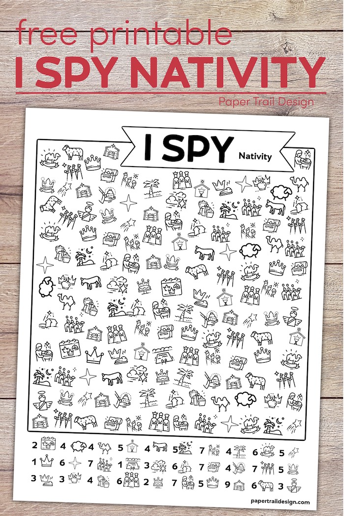 Free Printable Nativity I Spy Activity - Paper Trail Design