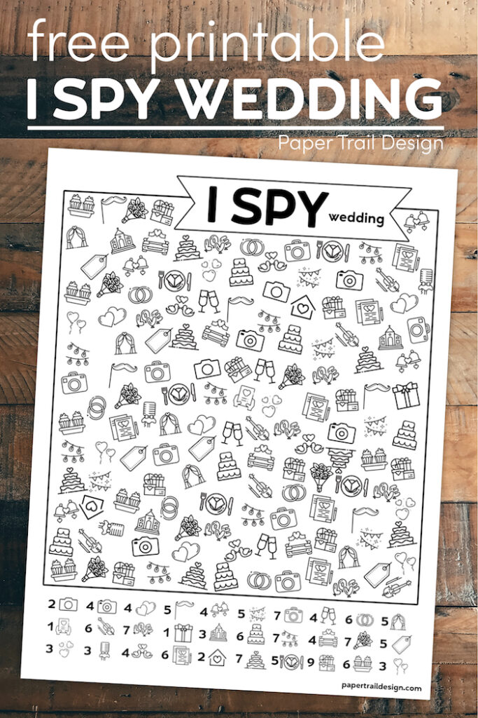 Free Printable I Spy Wedding Game Paper Trail Design