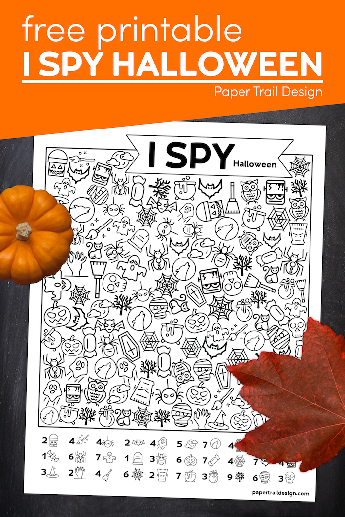 Free Printable I Spy Halloween Activity - Paper Trail Design