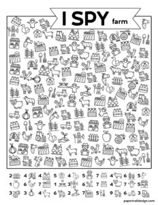 Free Printable Farm I Spy Activity - Paper Trail Design