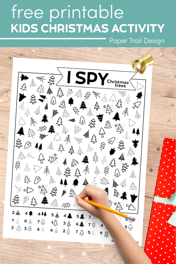 Free Printable Christmas Tree I Spy Activity - Paper Trail Design