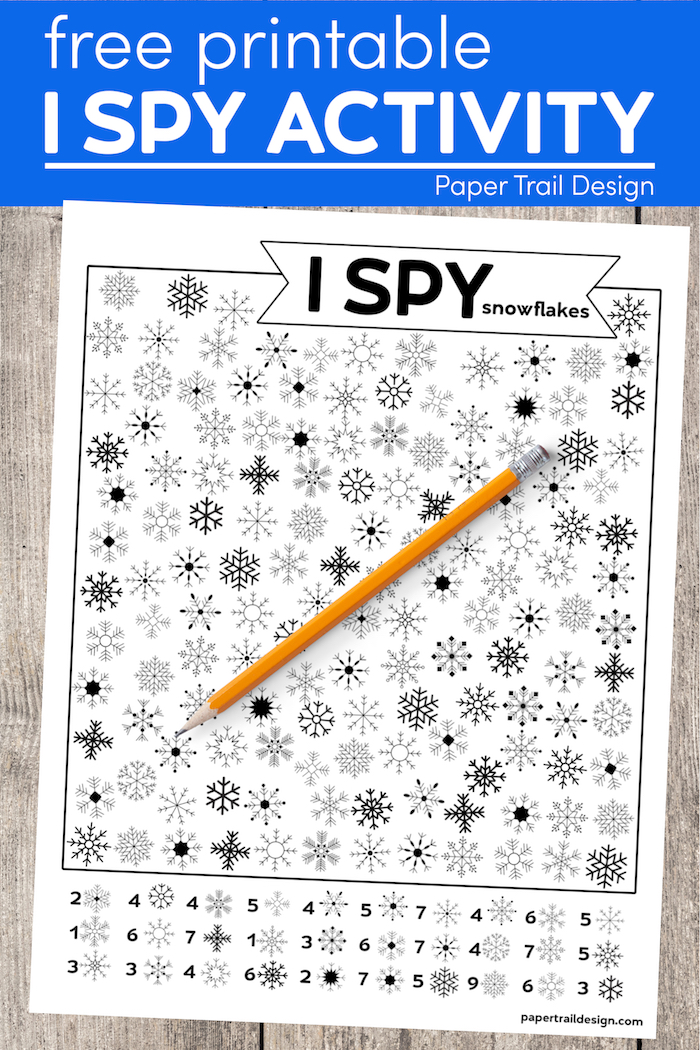 Free Printable Snowflake I Spy Activity - Paper Trail Design