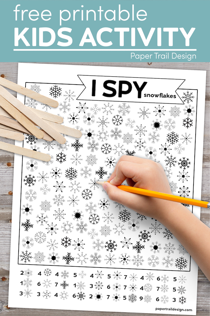 Free Printable Snowflake I Spy Activity - Paper Trail Design