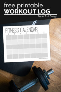 Free Printable Workout Calendar Template - Paper Trail Design