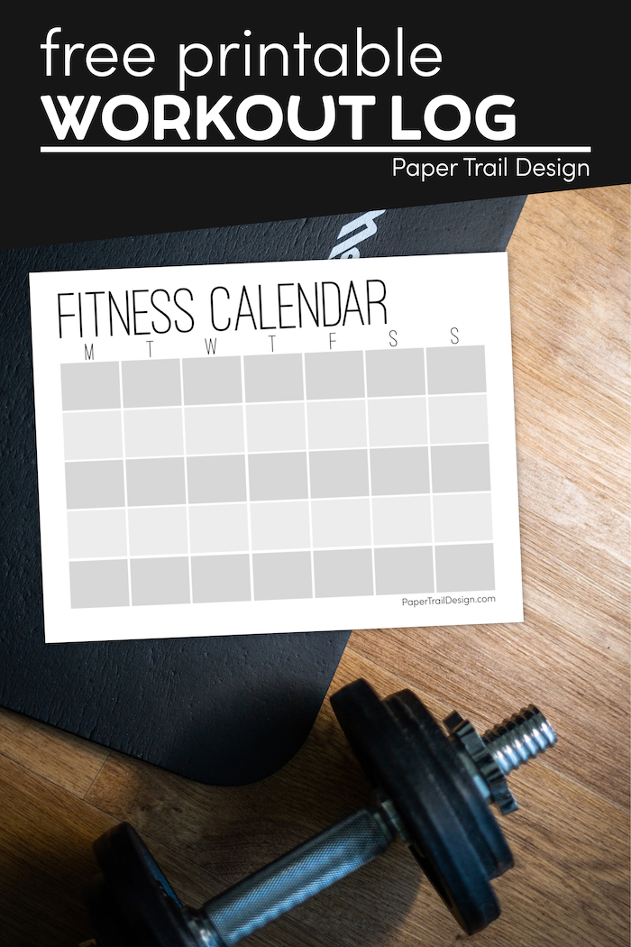 Free Printable Workout Calendar Template Paper Trail Design