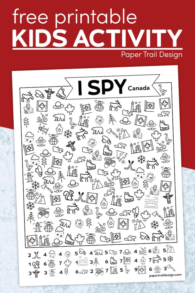 Free Printable I Spy Canada Activity - Paper Trail Design