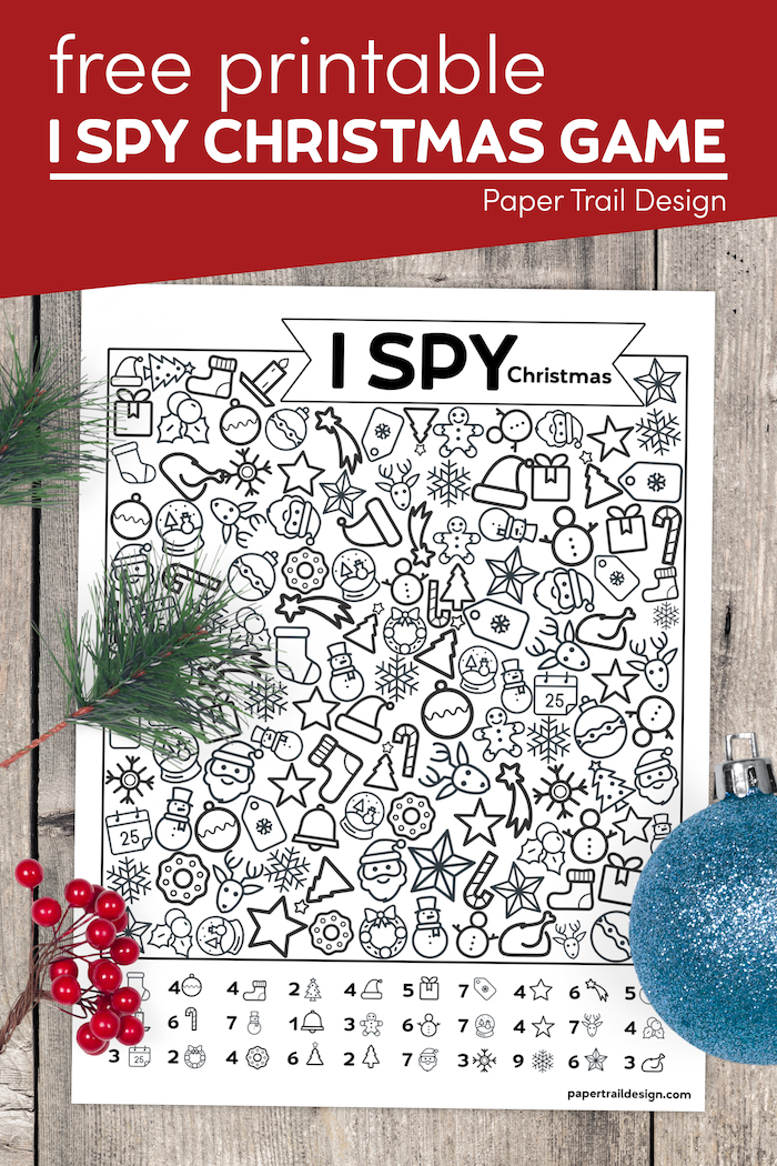 Free Printable I Spy Christmas Activity - Paper Trail Design