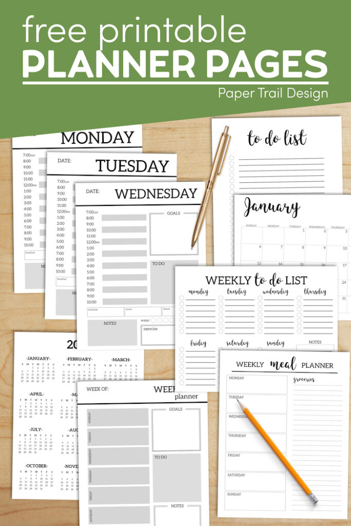 Monthly Planner Template {Printable Planner Pages} - Paper Trail Design