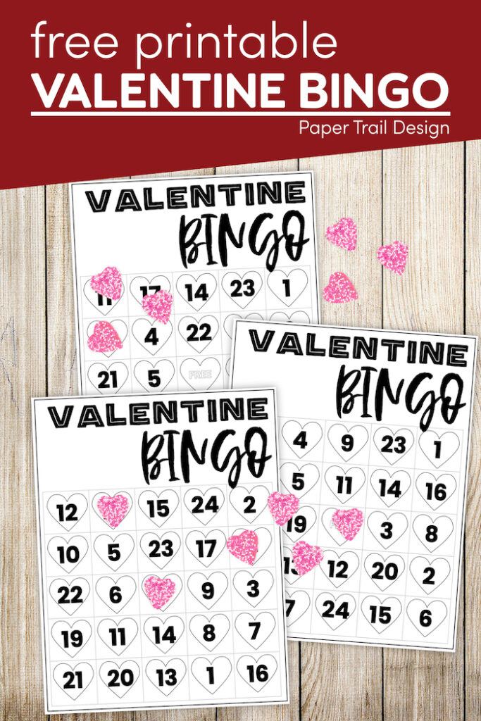 Free Valentine Bingo Printable Cards - Paper Trail Design