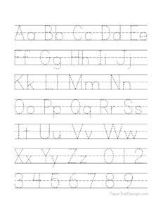 Free Printable Alphabet Handwriting Practice Sheets - Paper Trail Design