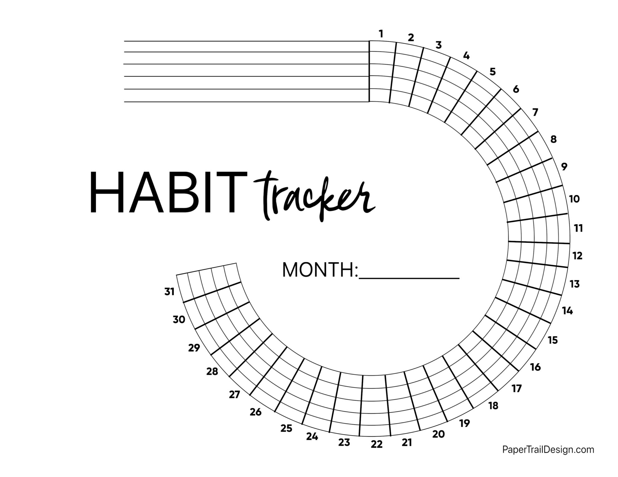 Circular Habit Tracker Printable Free PRINTABLE TEMPLATES