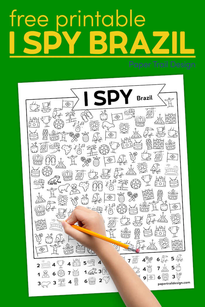 Free Printable I Spy Brazil Activity - Paper Trail Design