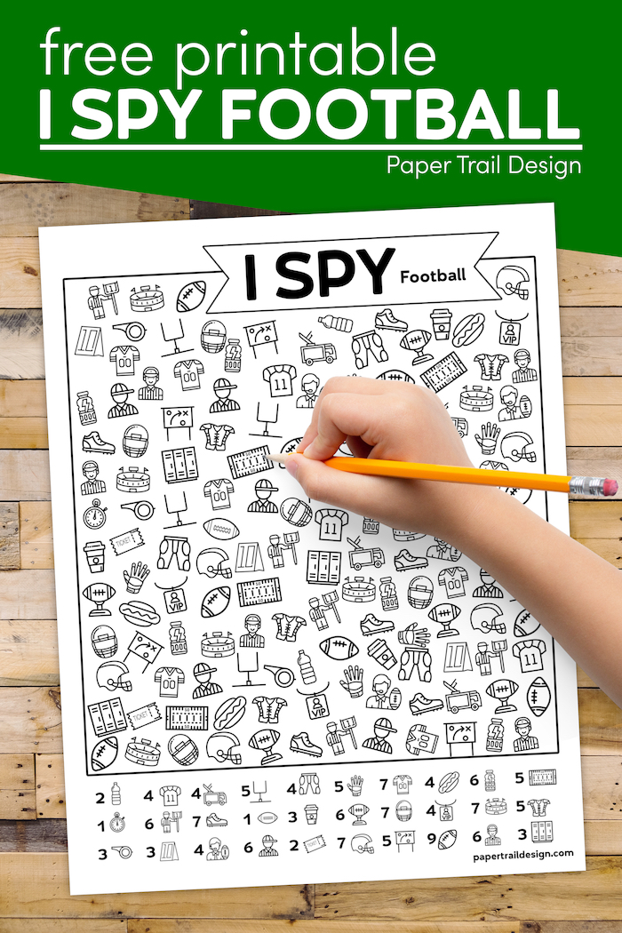 Free Printable I Spy Football Activity | Paper Trail Design