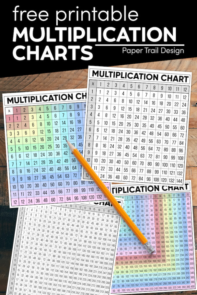 Free Multiplication Chart Printable Paper Trail Design