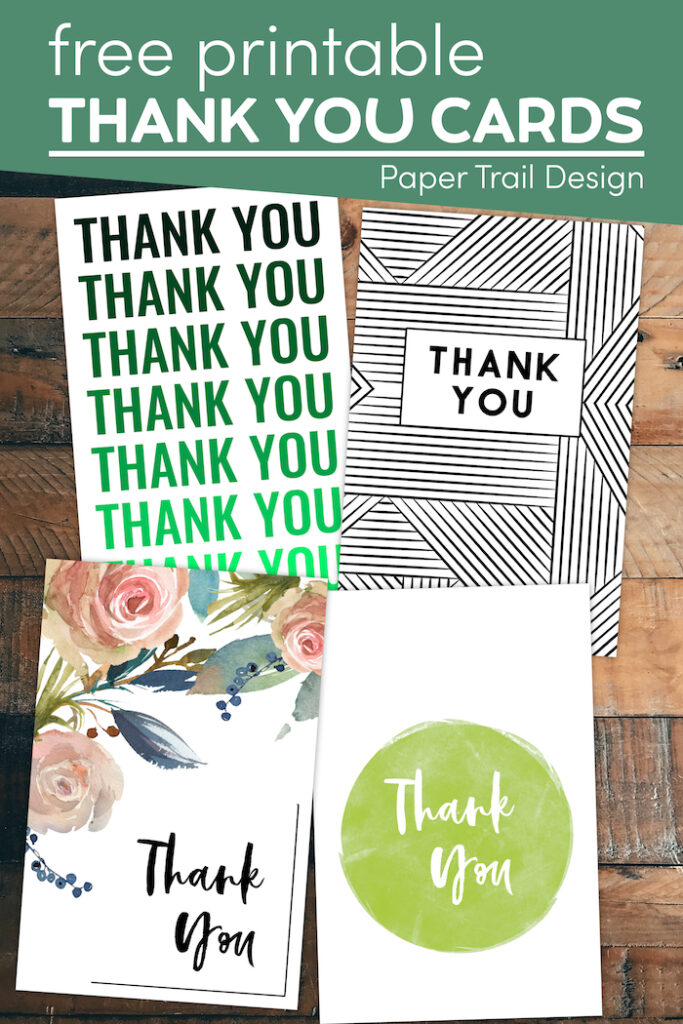 Free Printable Thank You Cards - Paper Trail Design