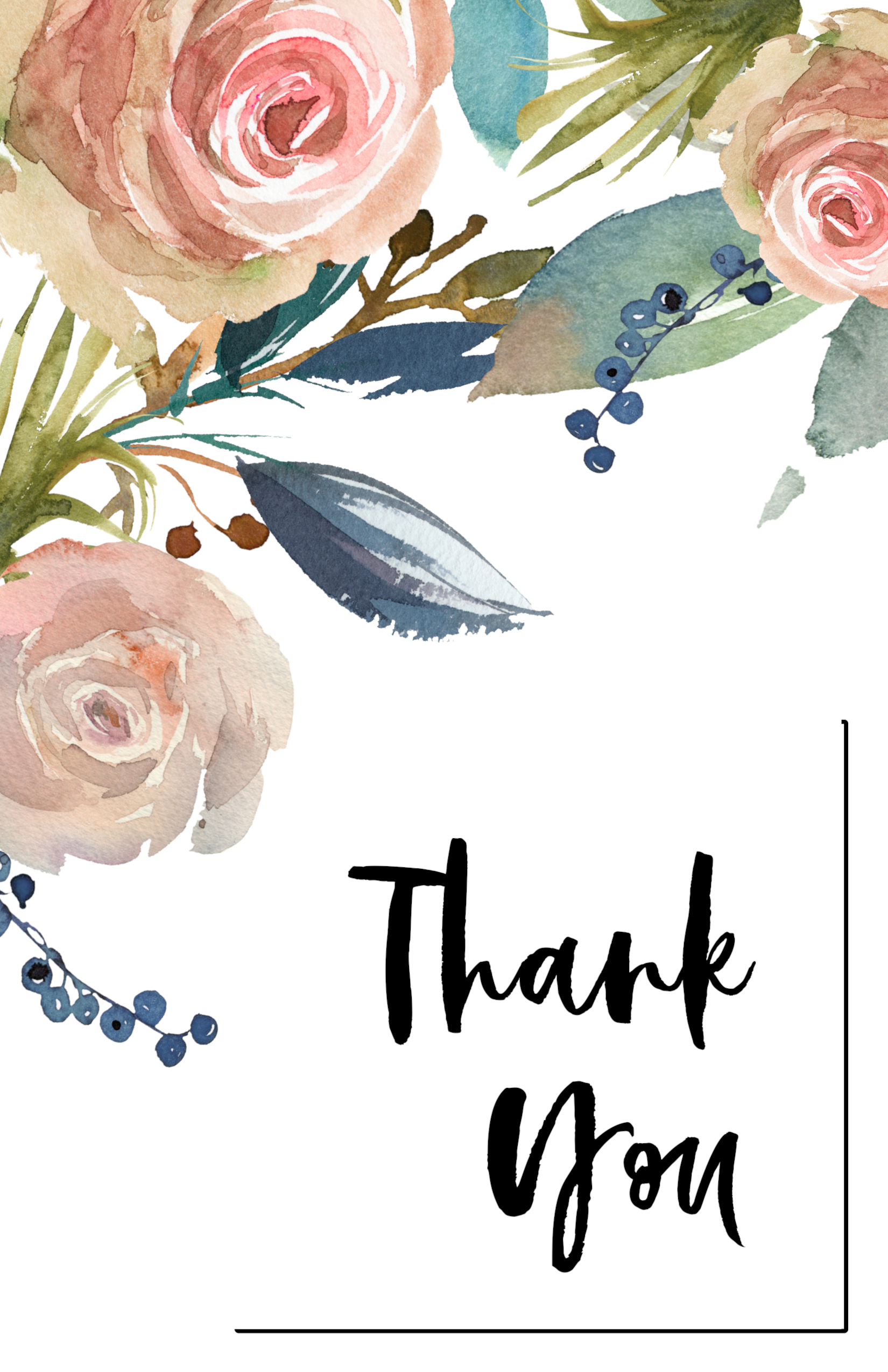 7 Free Printable Thank You Cards With Lots Of Style Thank You Card 