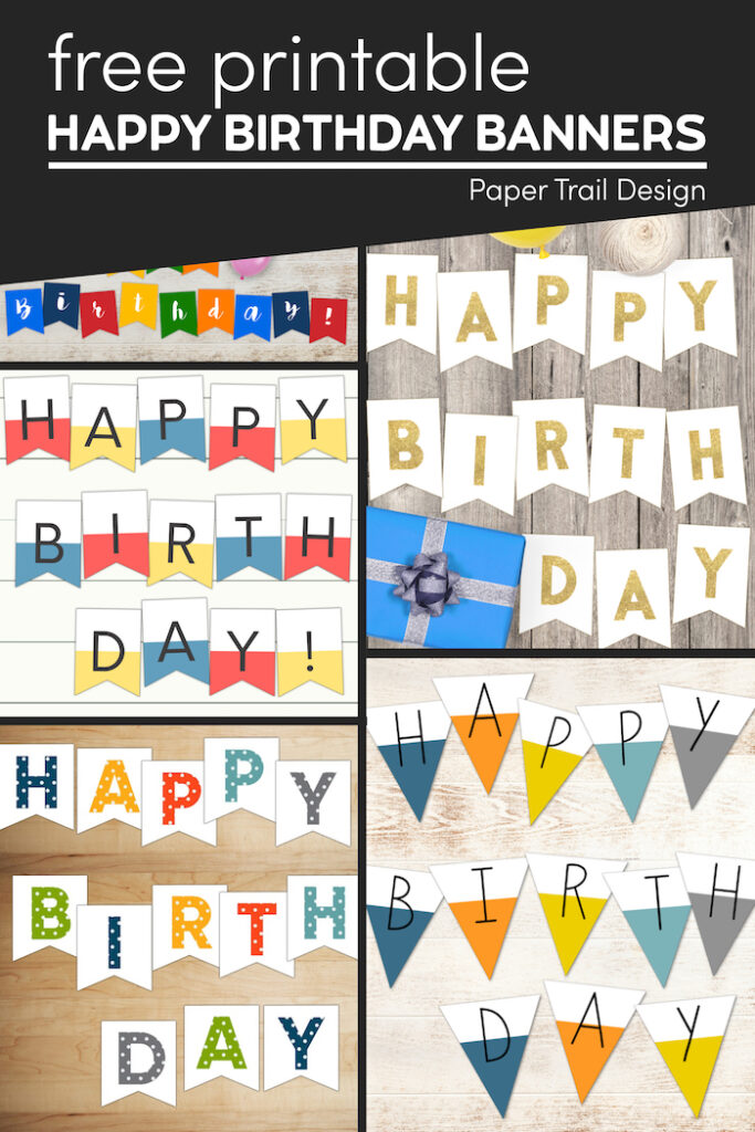 Free Printable Birthday Banner Ideas - Paper Trail Design