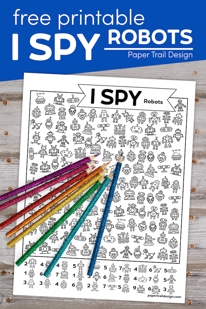 Free Printable I Spy Robots Activity - Paper Trail Design