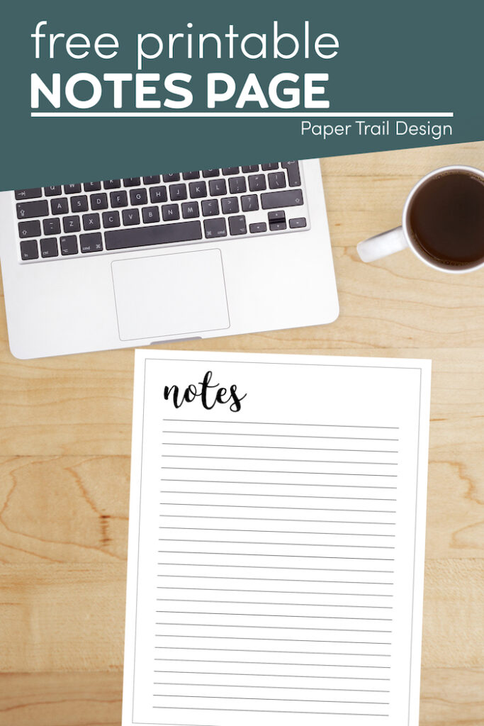 Free Printable Notes Template - Bestoka Best DIY Projects