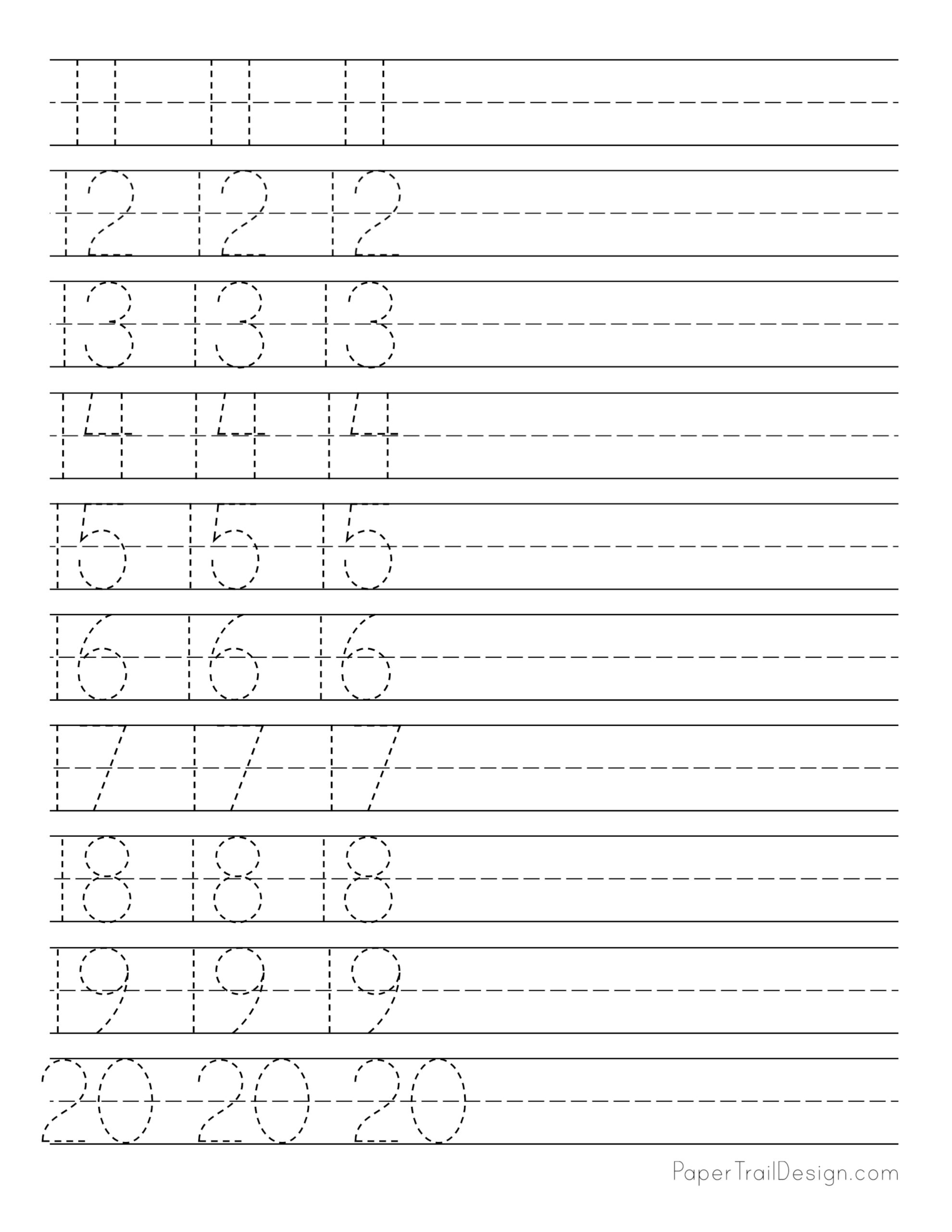 Printable Alphabet Number Tracing Worksheets