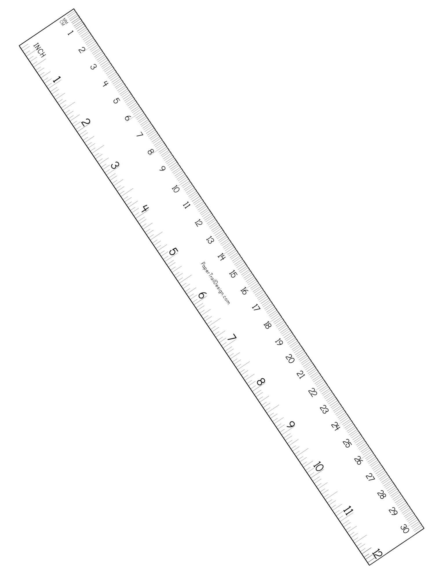 life sized ruler cm