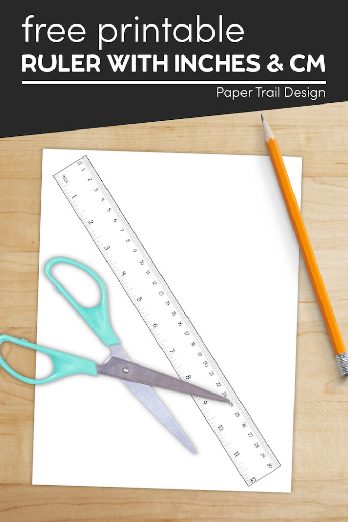 Free Printable Ruler {inches and cm} - Paper Trail Design