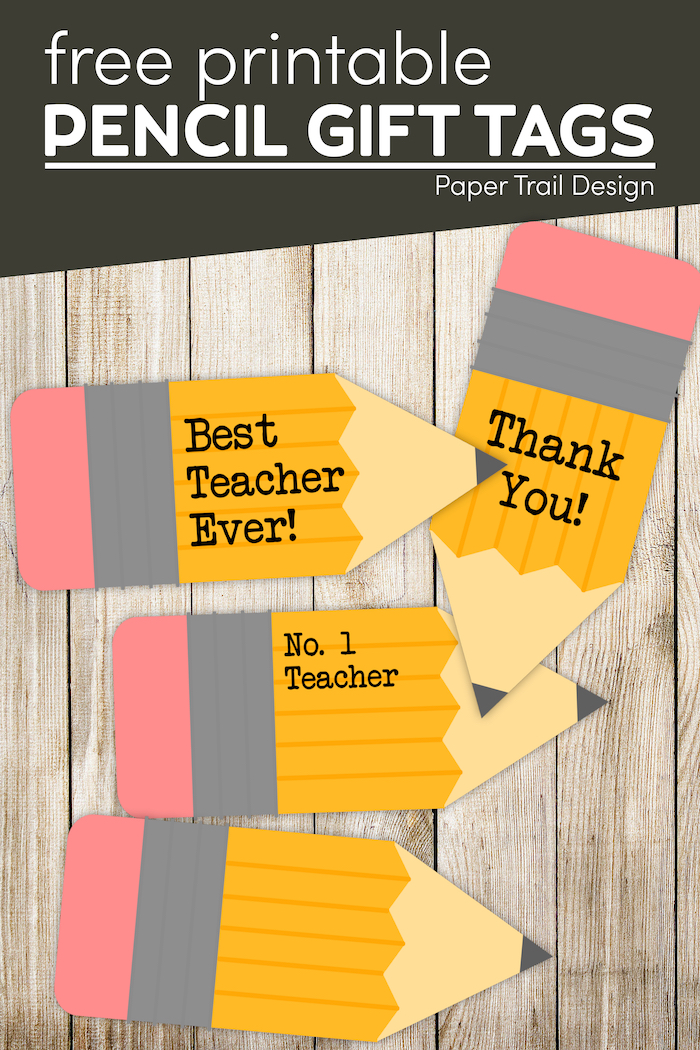 Free Printable Teacher Gift Tags {Pencil} - Paper Trail Design