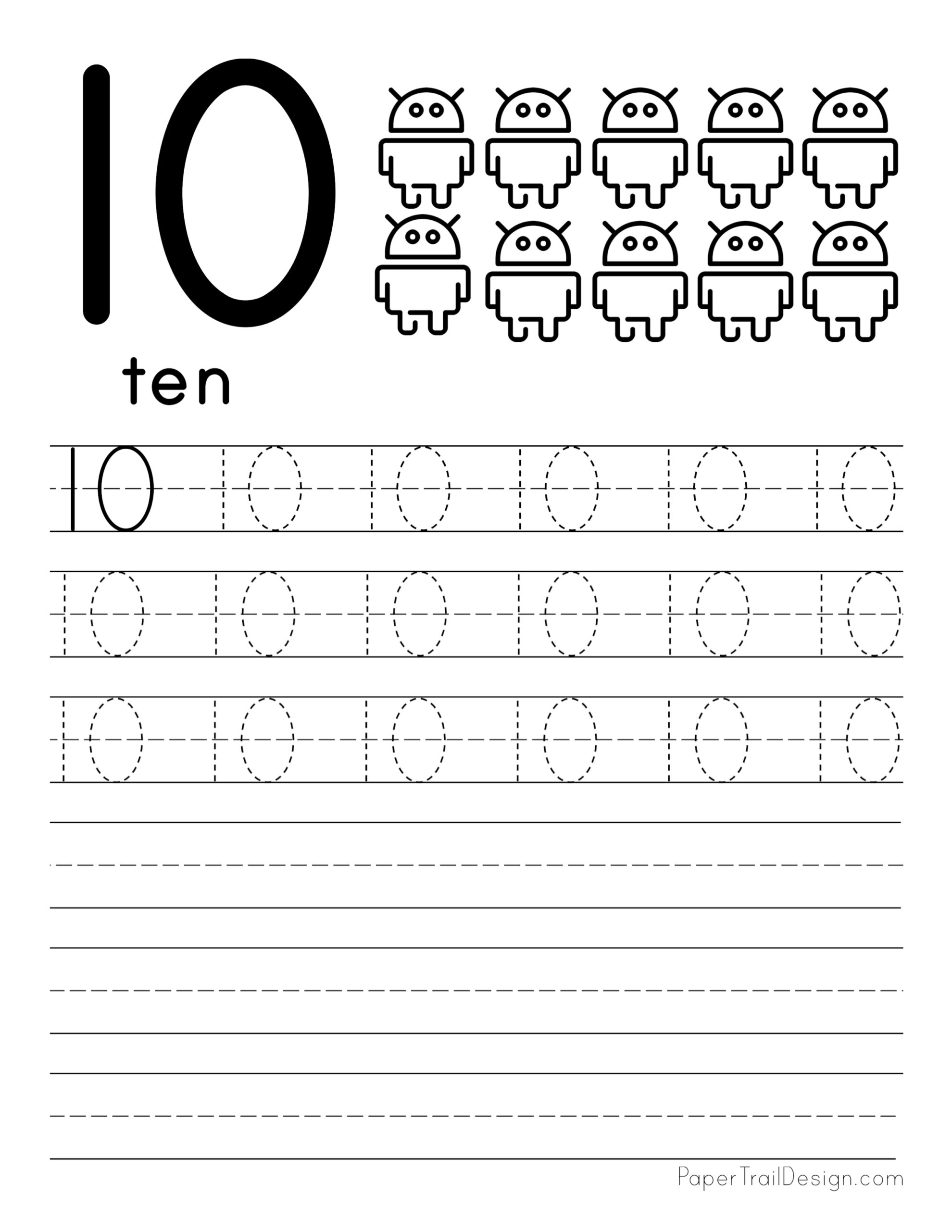 number-10-tracing-worksheet-worksheets-for-kindergarten