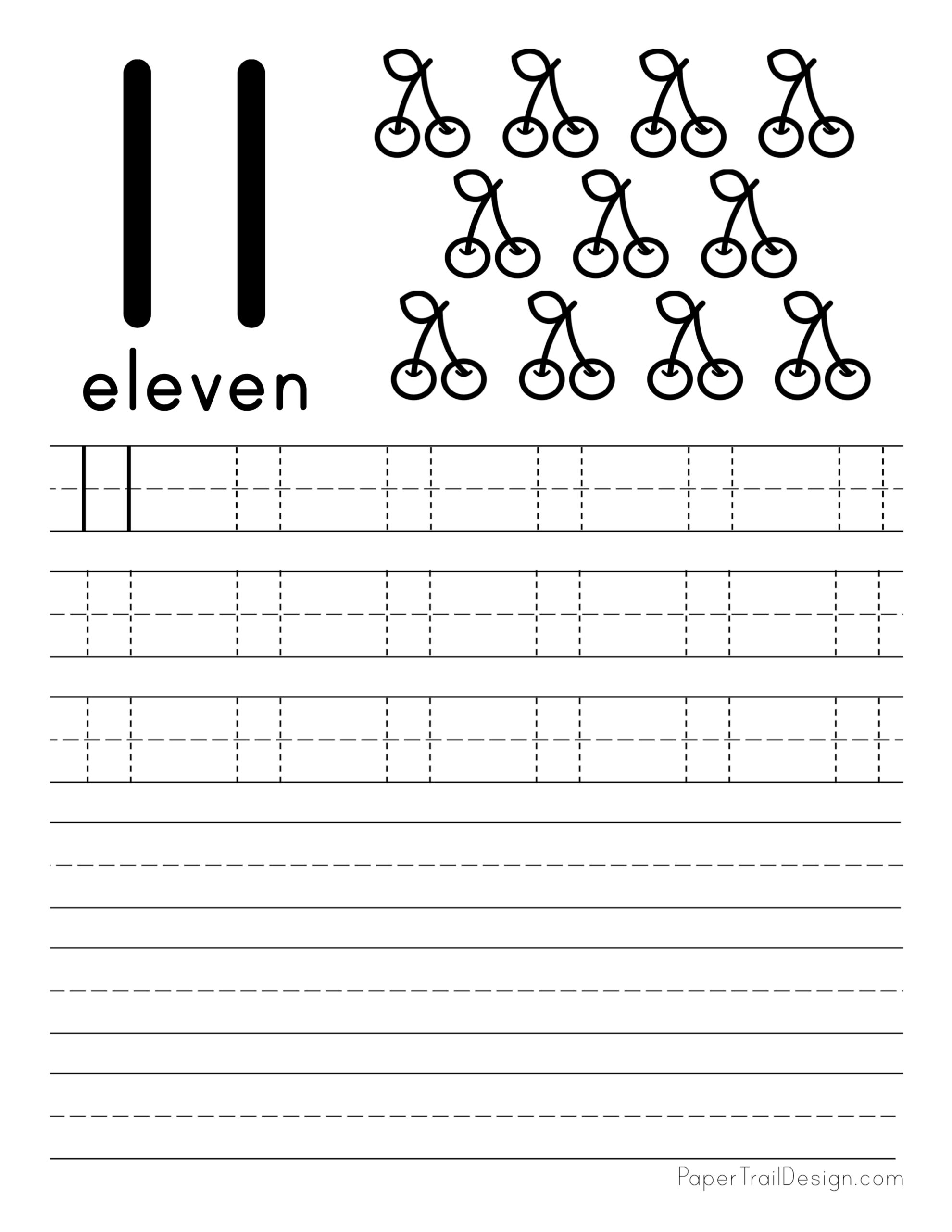 11 Worksheet Kindergarten