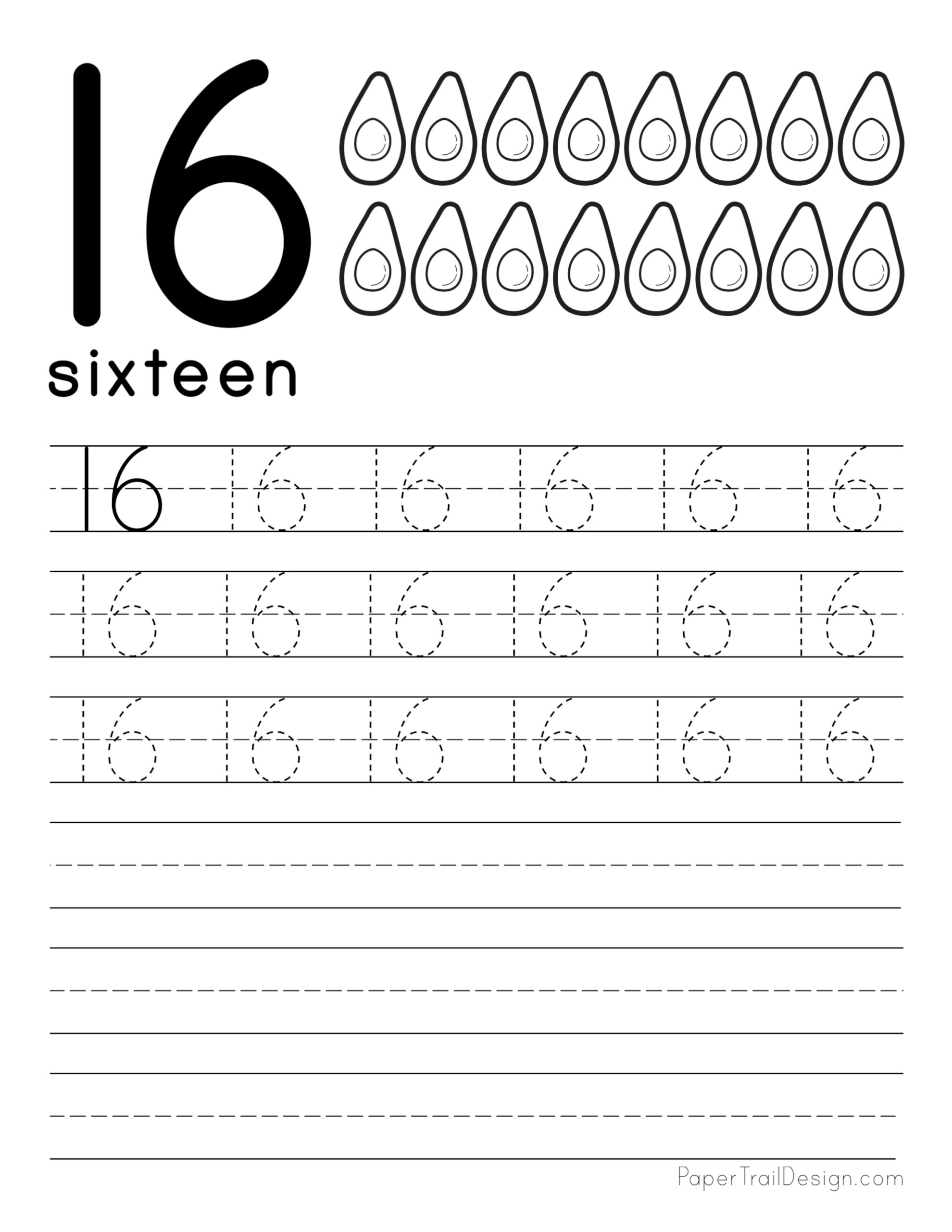 Free Number Tracing Worksheets Paper Trail Design