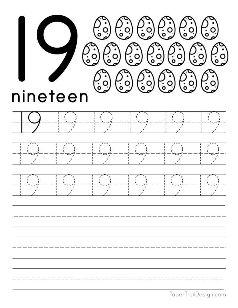 Free Number Tracing Worksheets | Paper Trail Design