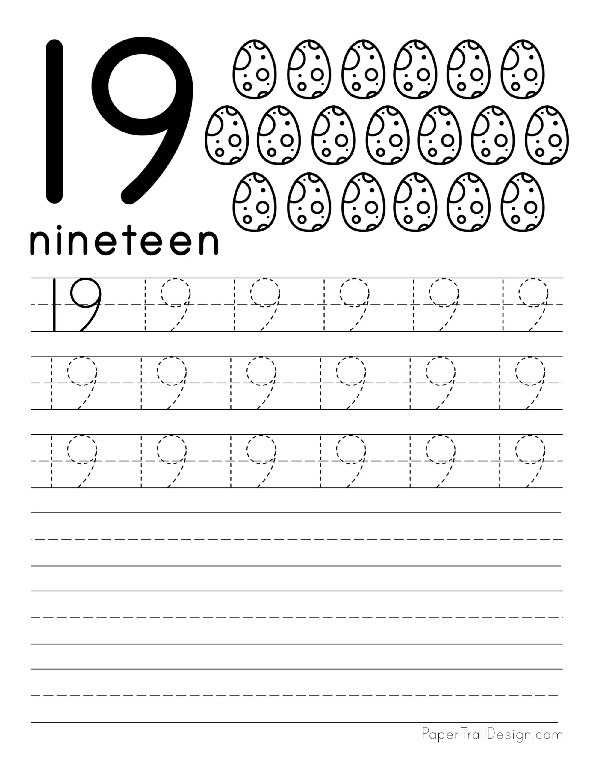 number-19-writing-counting-and-identification-printable-worksheets-for-children-number