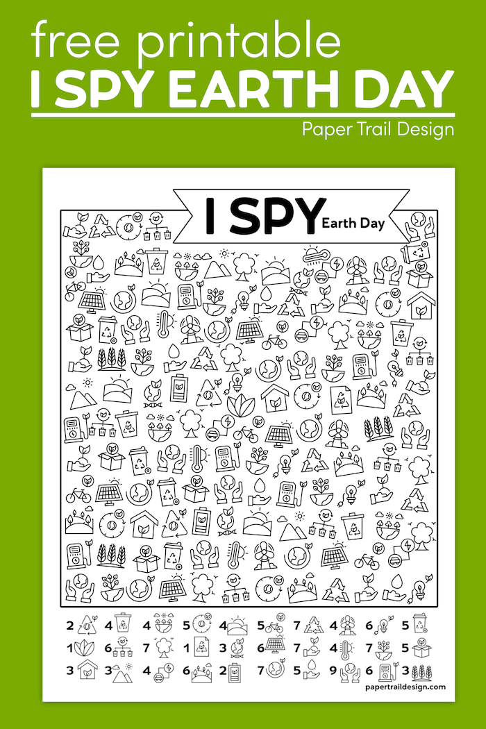 Free Printable I Spy Earth Day Activity - Paper Trail Design