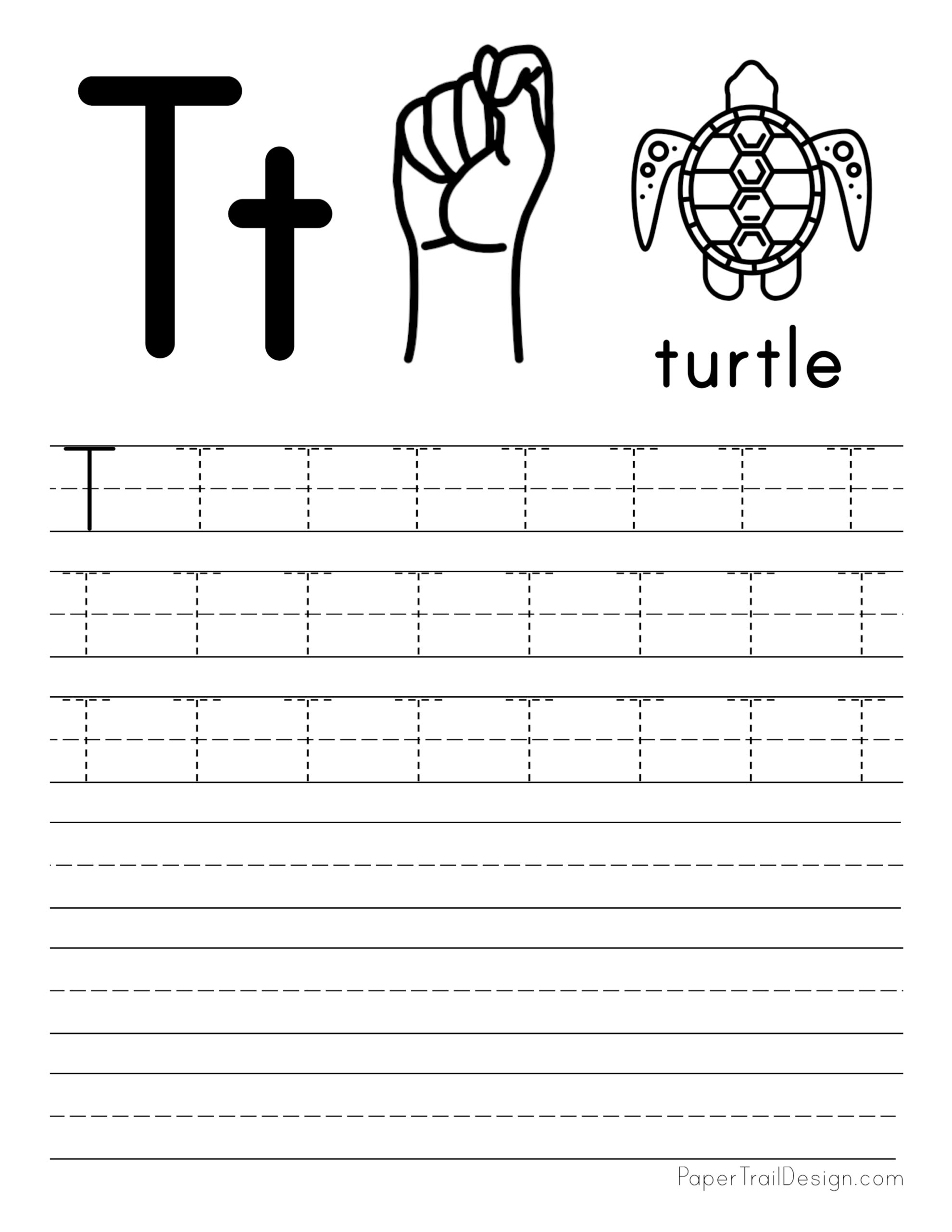 Free Letter Tracing Worksheets Paper Trail Design