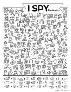 Free Printable I Spy Graduation Game - Paper Trail Design