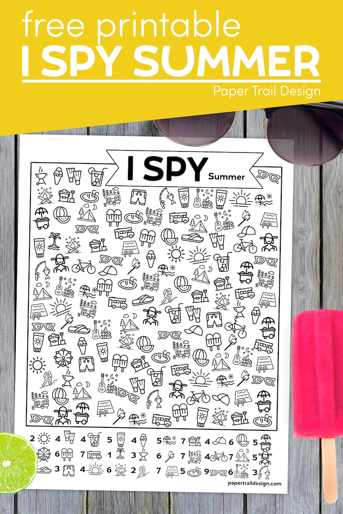 Free Printable I Spy Summer Activity - Paper Trail Design