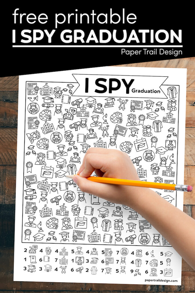 Free Printable I Spy Graduation Game - Paper Trail Design