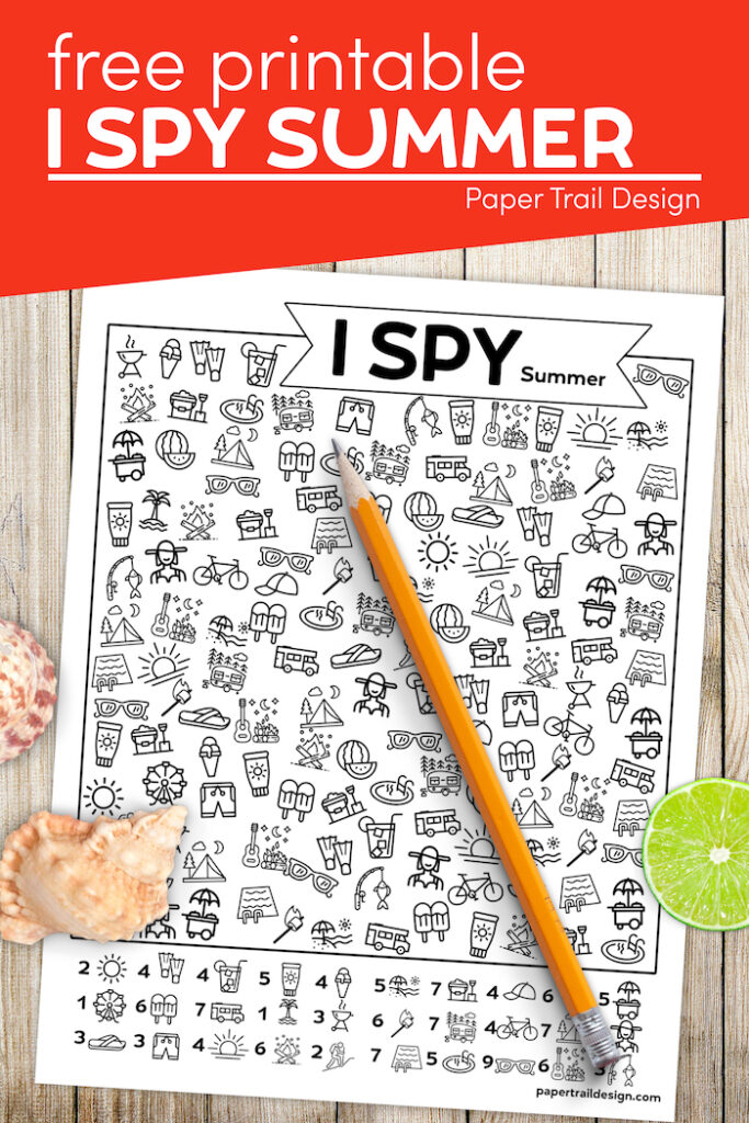 Free Printable I Spy Summer Activity - Paper Trail Design