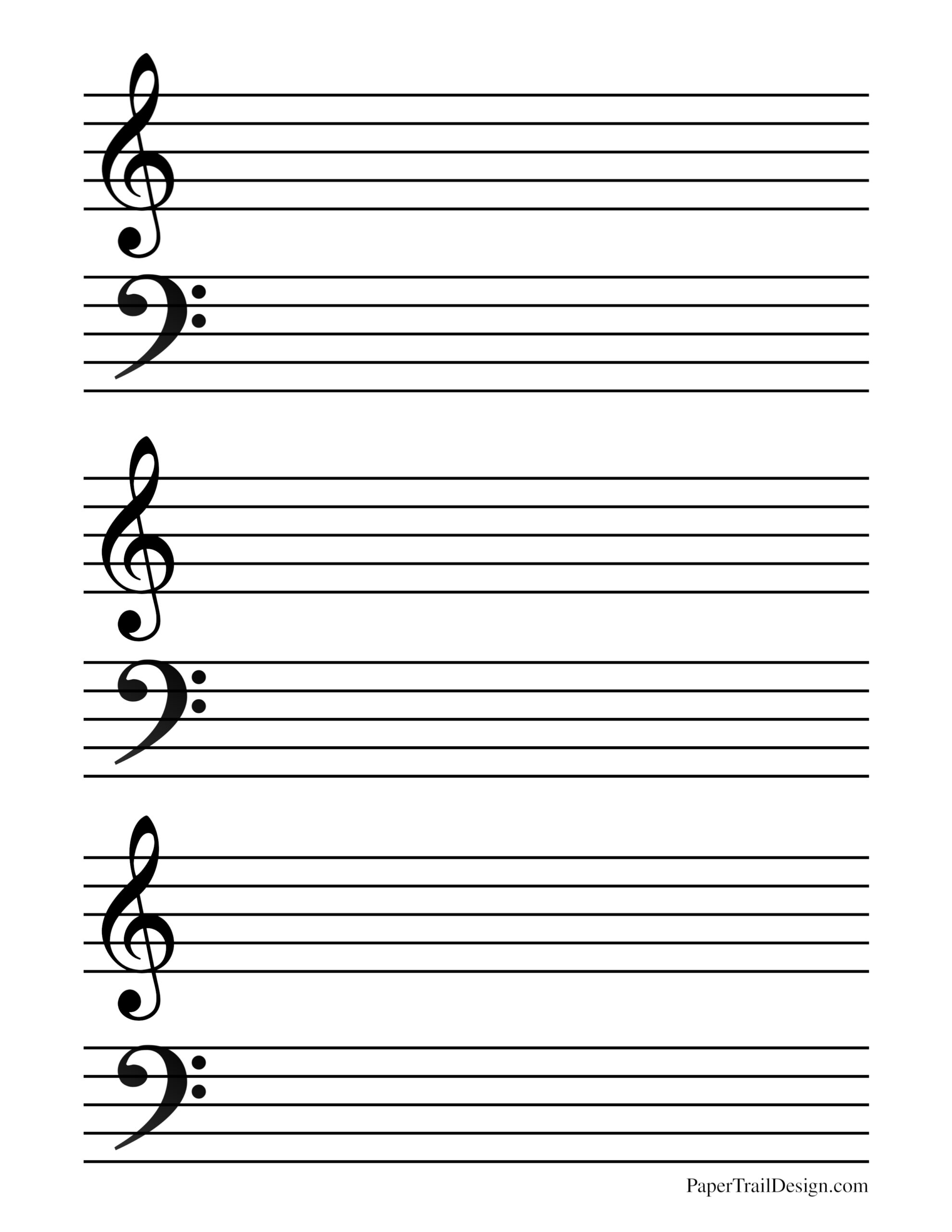 free printable bass clef manuscript paper