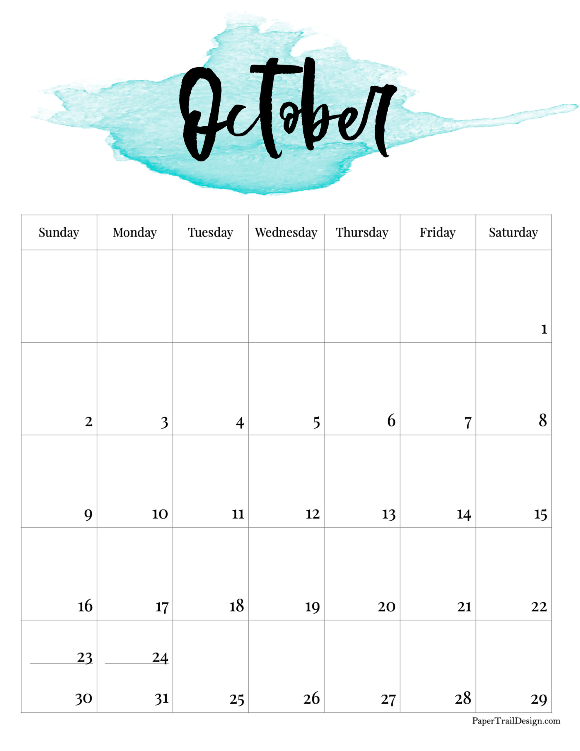 Printable October 2022 Calendar Background