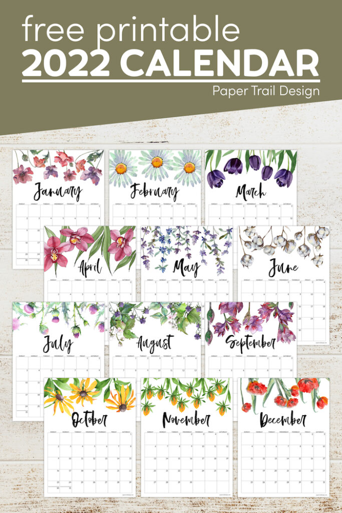 calendar 2024 printable one page paper trail design - calendar 2023 ...