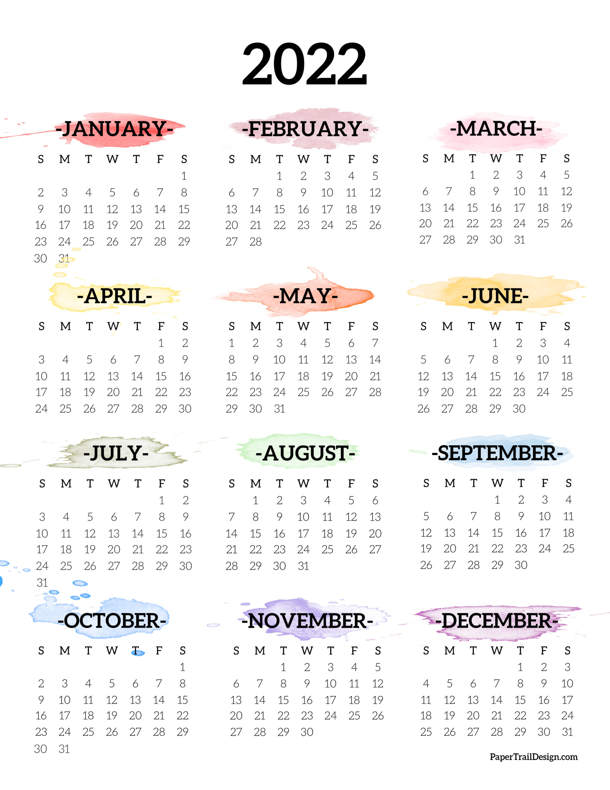 Free Download Printable Calendar 2022 In One Page Cle - vrogue.co