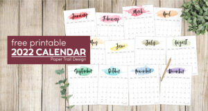 Free Printable Planner Pages - Watercolor Design - Paper Trail Design