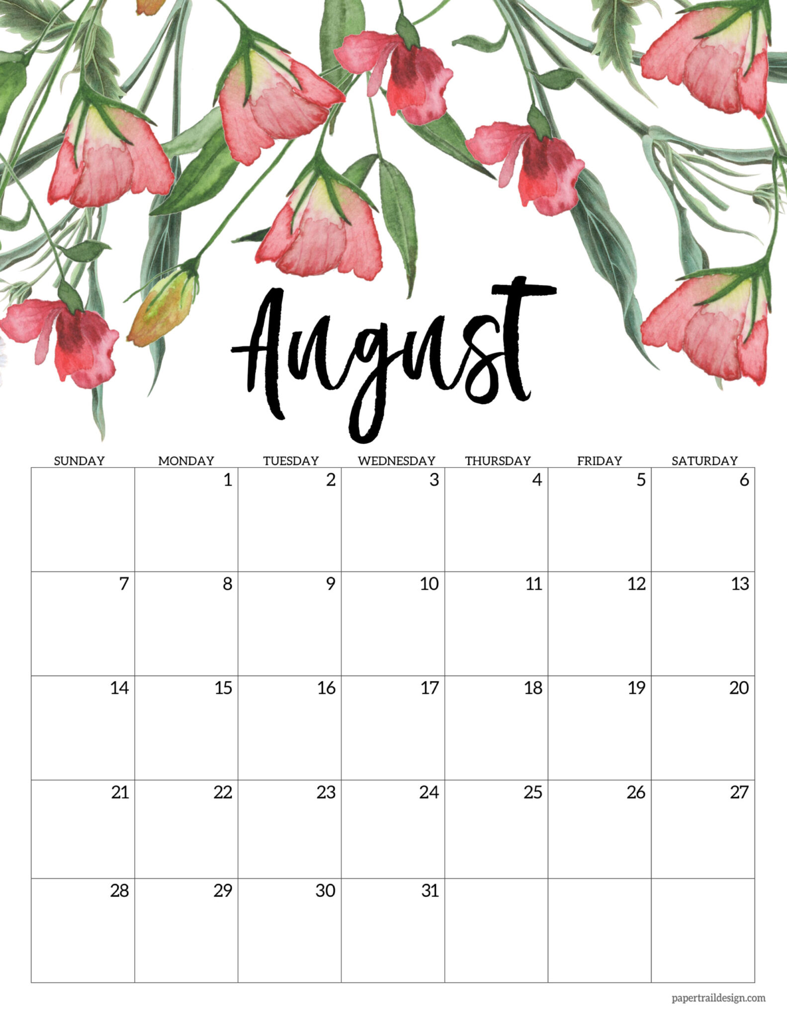 free-printable-2022-floral-calendar-paper-trail-design-printablefillable-august-calendar-2022
