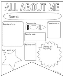 All About Me Worksheet Printable - Paper Trail Design