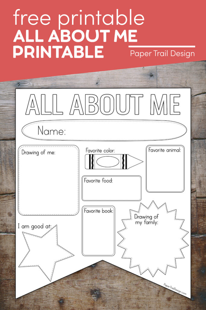 All About Me Worksheet Printable - Paper Trail Design