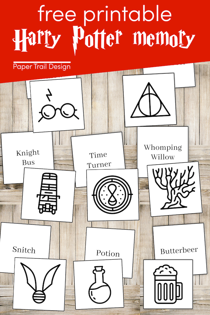 Free Printable Harry Potter Memory Game - Paper Trail Design