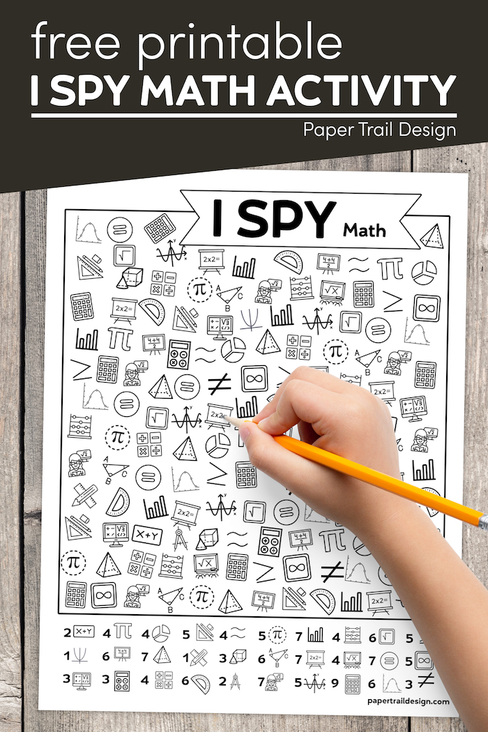 Free Printable I Spy Math Activity - Paper Trail Design